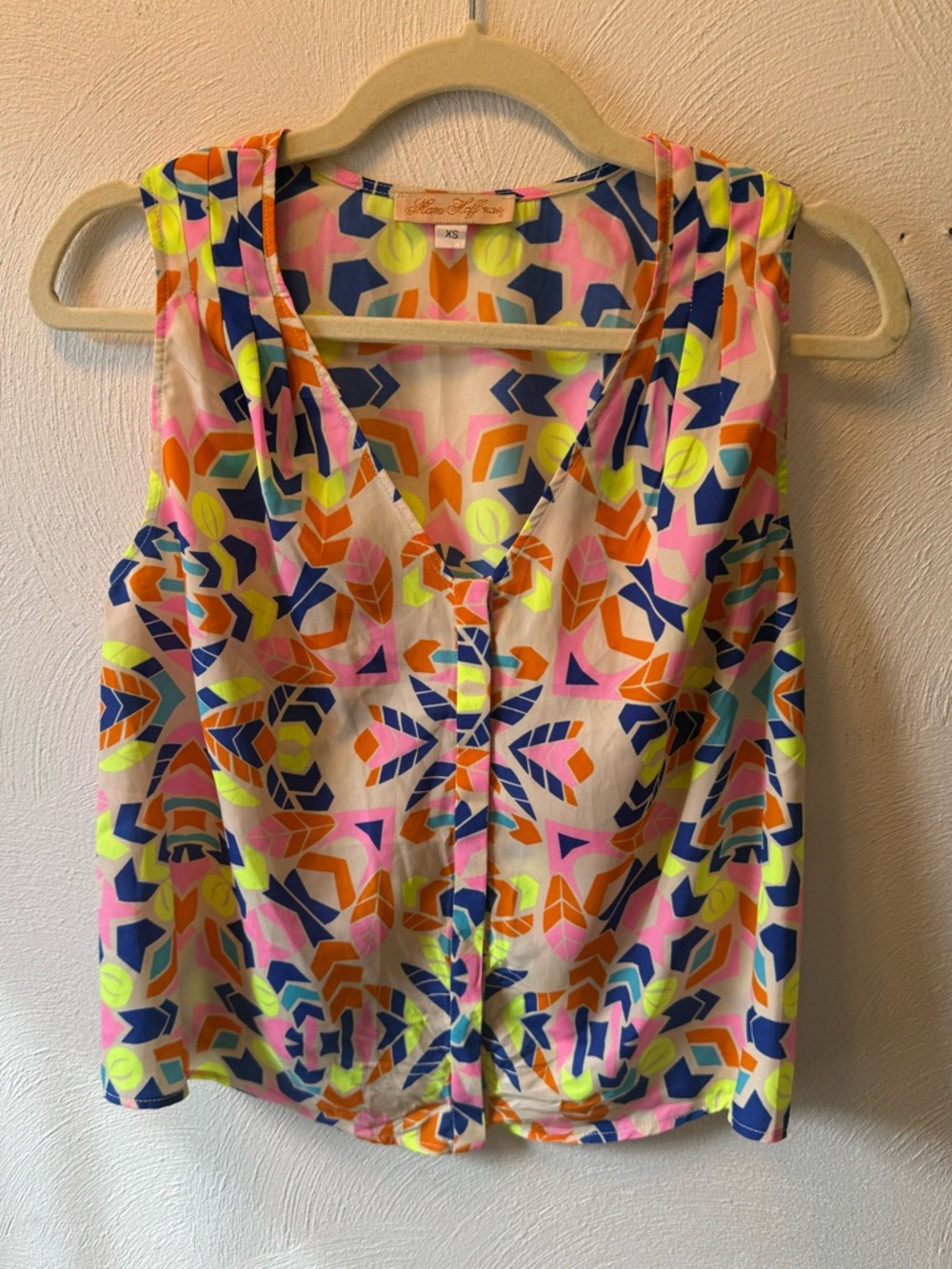 Mara Hoffman Geometric Print Tank Top XS Colorful Maximalist Resort Vacation